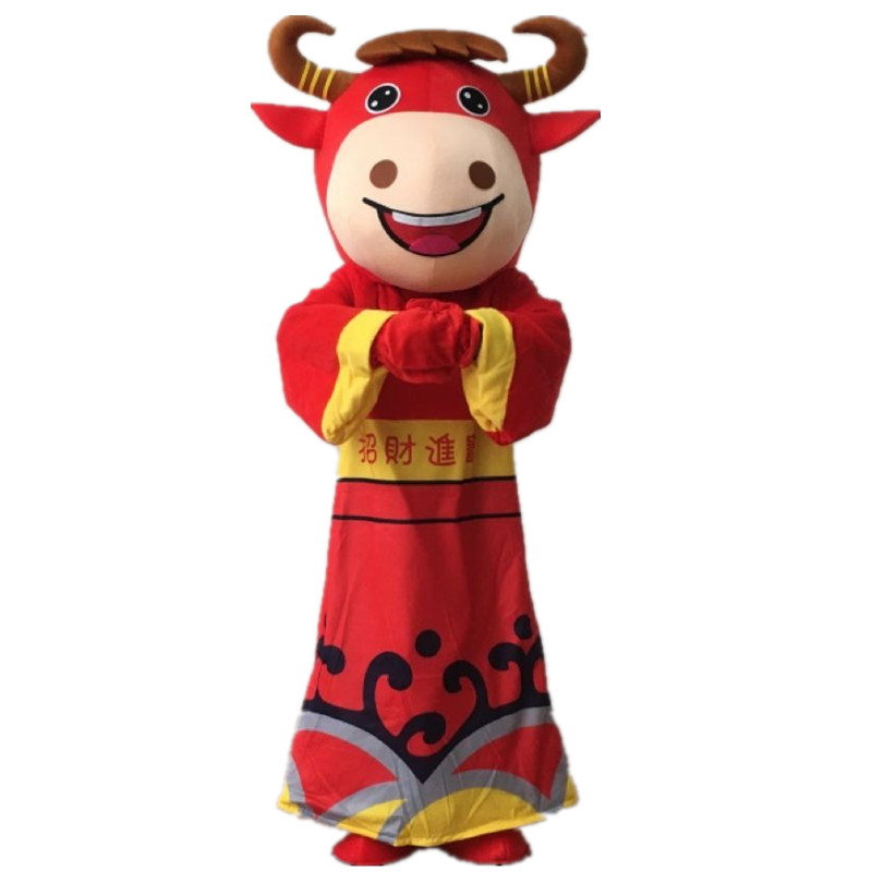 ?？ㄍㄈ伺挤b財神牛牛氣沖天卡通人偶服裝